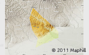 Physical Map of Liquan, lighten, semi-desaturated