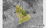 Satellite Map of Liquan, desaturated