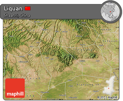 Satellite Map of Liquan