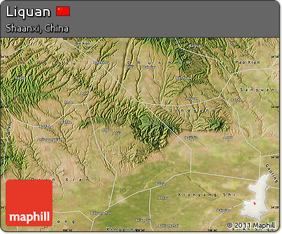 Satellite Map of Liquan