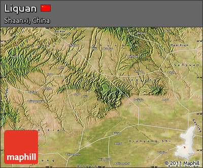 Satellite Map of Liquan
