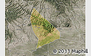 Satellite Map of Liquan, semi-desaturated