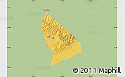 Savanna Style Map of Liquan, single color outside