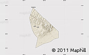 Shaded Relief Map of Liquan, cropped outside