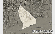 Shaded Relief Map of Liquan, darken