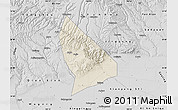 Shaded Relief Map of Liquan, desaturated
