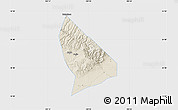 Shaded Relief Map of Liquan, single color outside