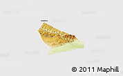 Physical Panoramic Map of Liquan, cropped outside
