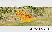 Political Panoramic Map of Liquan, satellite outside