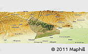 Satellite Panoramic Map of Liquan, physical outside