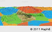 Satellite Panoramic Map of Liquan, political outside