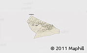 Shaded Relief Panoramic Map of Liquan, cropped outside