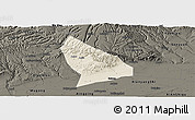 Shaded Relief Panoramic Map of Liquan, darken