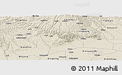 Shaded Relief Panoramic Map of Liquan