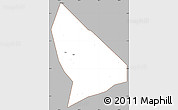 Gray Simple Map of Liquan, cropped outside