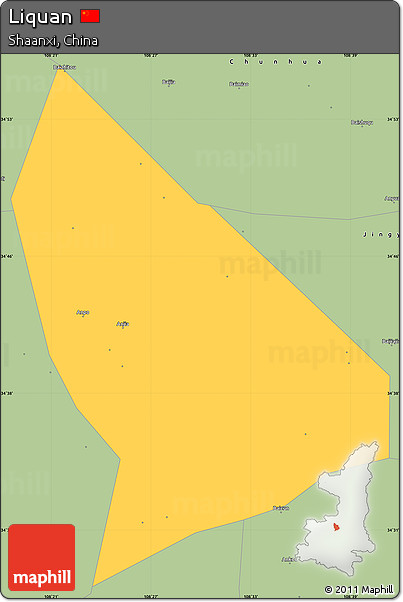 Savanna Style Simple Map of Liquan