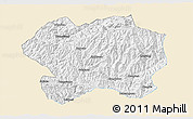 Classic Style 3D Map of Lueyang, single color outside