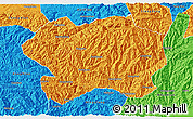 Political 3D Map of Lueyang