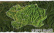 Satellite 3D Map of Lueyang, darken