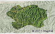 Satellite 3D Map of Lueyang, lighten