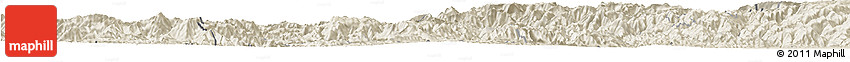 Shaded Relief Horizon Map of Lueyang