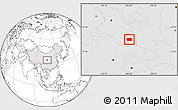 Blank Location Map of Lueyang, highlighted country