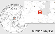 Blank Location Map of Lueyang, highlighted parent region