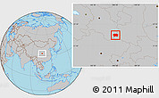 Gray Location Map of Lueyang