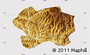 Physical Map of Lueyang, cropped outside
