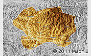 Physical Map of Lueyang, lighten, desaturated