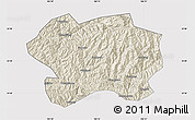 Shaded Relief Map of Lueyang, cropped outside