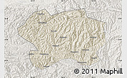 Shaded Relief Map of Lueyang, lighten