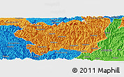Political Panoramic Map of Lueyang