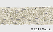 Shaded Relief Panoramic Map of Lueyang