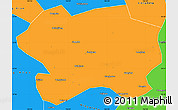 Political Simple Map of Lueyang