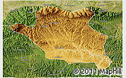 Physical 3D Map of Luonan, satellite outside