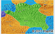 Political 3D Map of Luonan