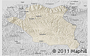 Shaded Relief 3D Map of Luonan, desaturated