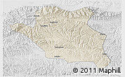 Shaded Relief 3D Map of Luonan, lighten, desaturated