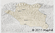 Shaded Relief 3D Map of Luonan, lighten, semi-desaturated
