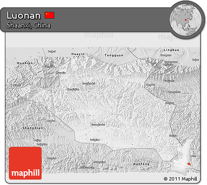 Silver Style 3D Map of Luonan