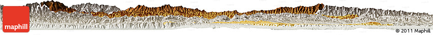 Physical Horizon Map of Luonan, lighten, semi-desaturated
