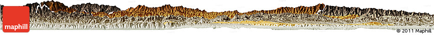 Physical Horizon Map of Luonan, semi-desaturated