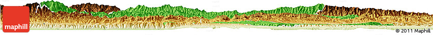Political Horizon Map of Luonan, physical outside