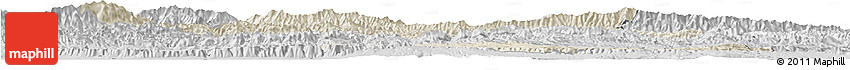 Shaded Relief Horizon Map of Luonan, desaturated Shaded Relief Horizon Map of Luonan, desaturated