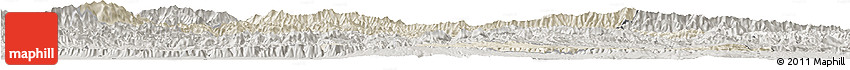 Shaded Relief Horizon Map of Luonan, semi-desaturated Shaded Relief Horizon Map of Luonan, semi-desaturated