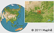 Satellite Location Map of Luonan
