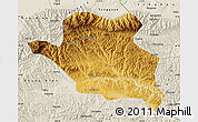Physical Map of Luonan, shaded relief outside