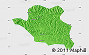 Political Map of Luonan, single color outside