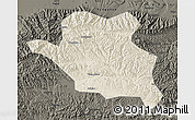 Shaded Relief Map of Luonan, darken